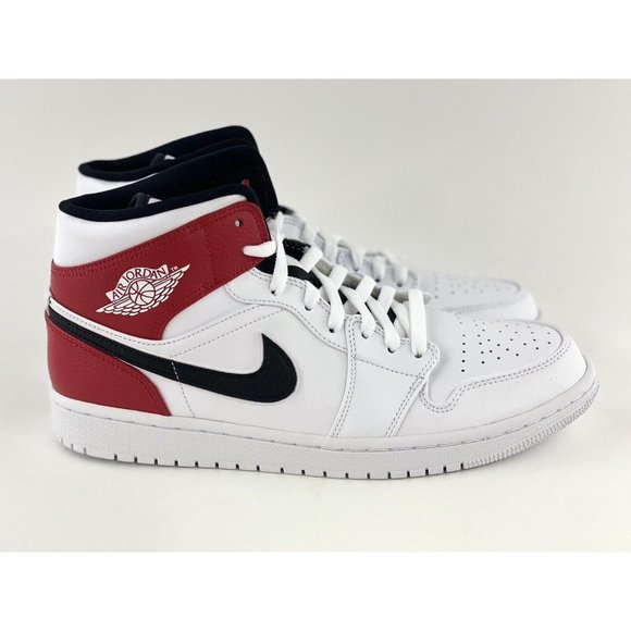 Nike Air Jordan 1 Mid Chicago 2019 Men's Sneakers Rare Shoe White Red Black - Picture 7 of 12